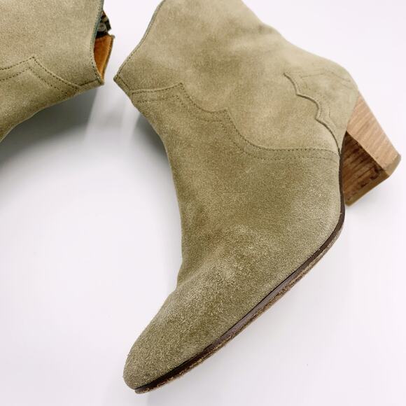 Isabel Marant Etoile Dicker Suede Leather Boots - Picture 8 of 13
